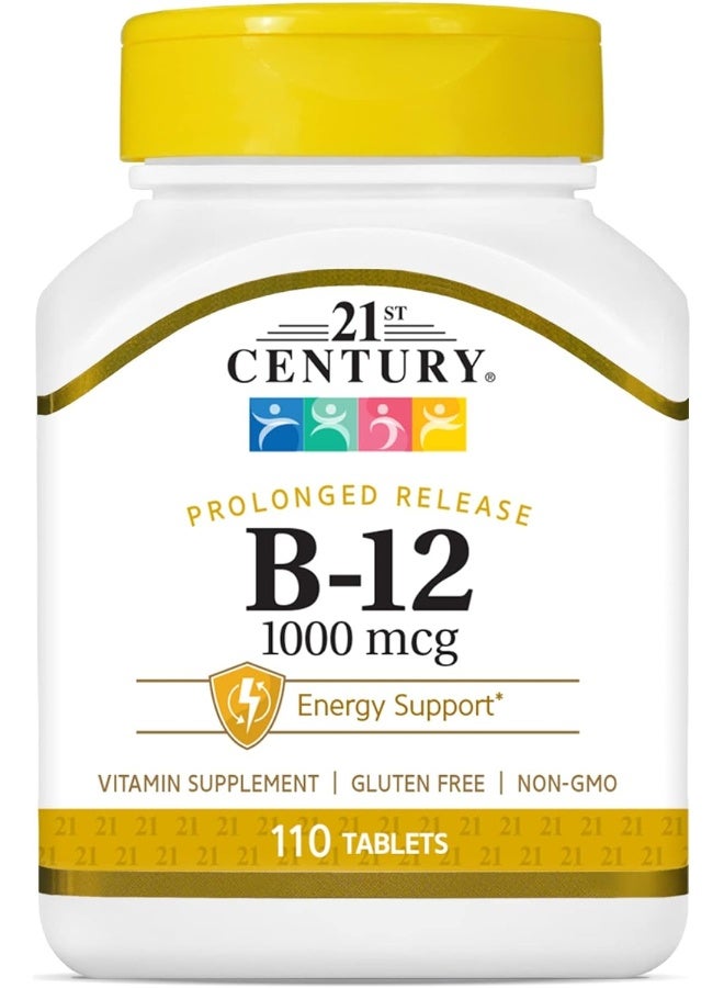 21st Century Prolonged Release B-12 1000 mg Vitamin Supplement - 110 Tablets - Image 5